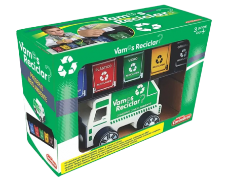 Brinquedo Educativo Lúdico Caminhão Vamos Reciclar
