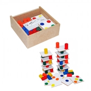 Brinquedo Torre Inteligente em Madeira - 63 peças