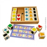 Brinquedo Lúdico  Montessori Cubos de Memória MDF