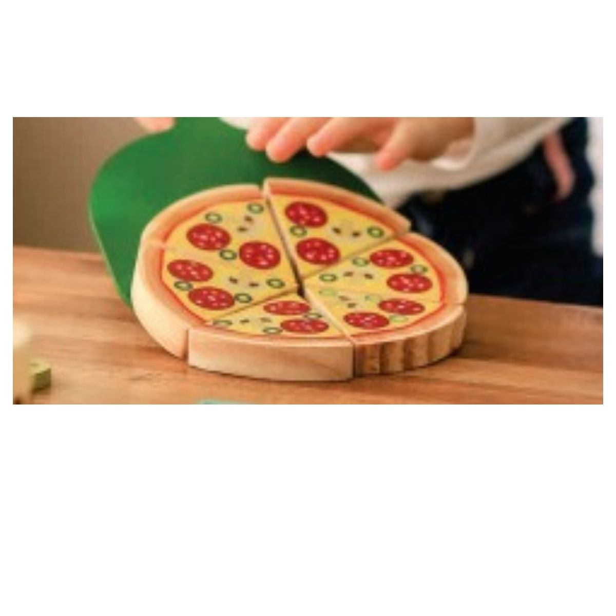 Brinquedo Educativo Comidinhas De Madeira - Kit Pizza