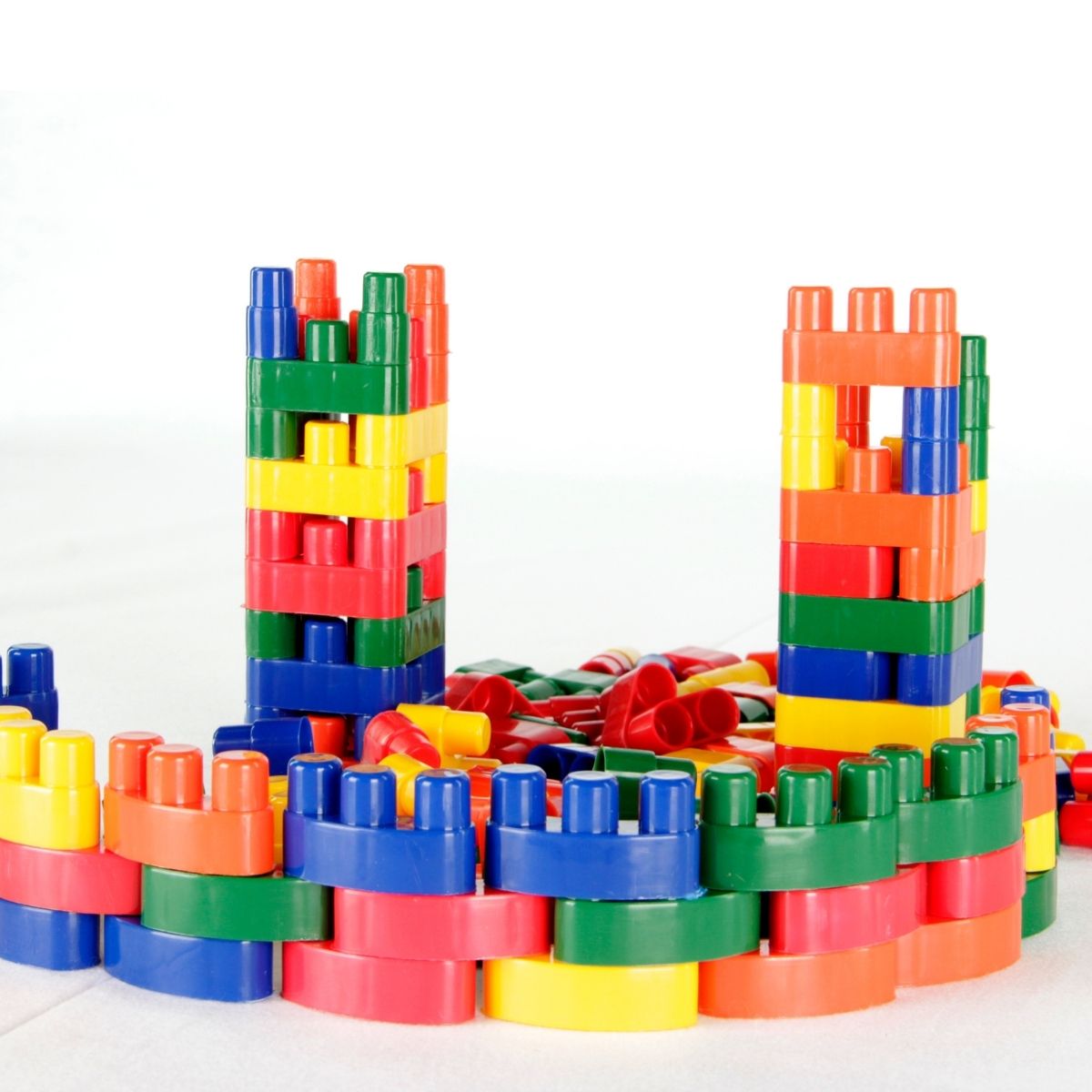 Brinquedo Educativo Conectando Formas Bloco de Montagem 40 peças