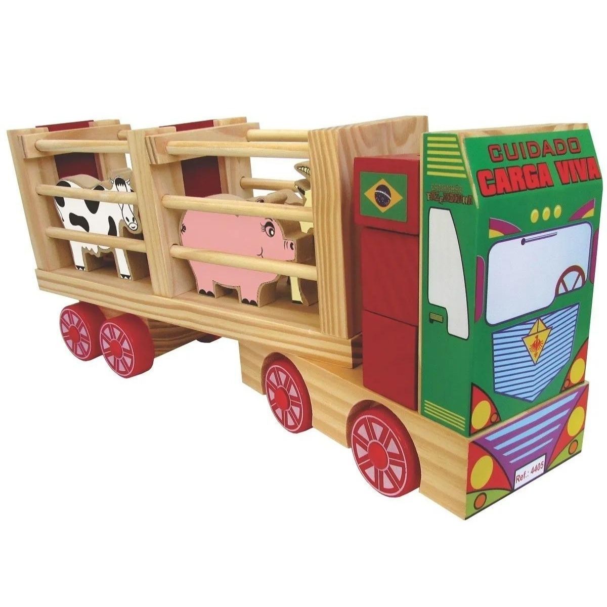 Caminhão De Brinquedo Lúdico Transporte Animais Caminhão Fazendinha