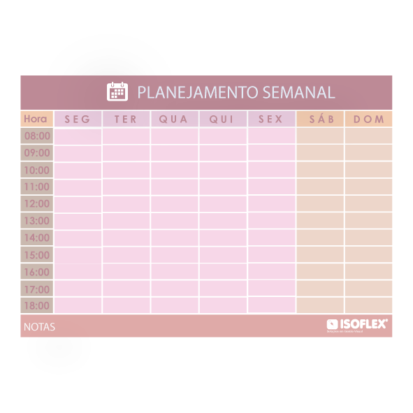 Quadro FLEXÍVEL Moppy Flex - Planner Semanal Colors - Isoflex
