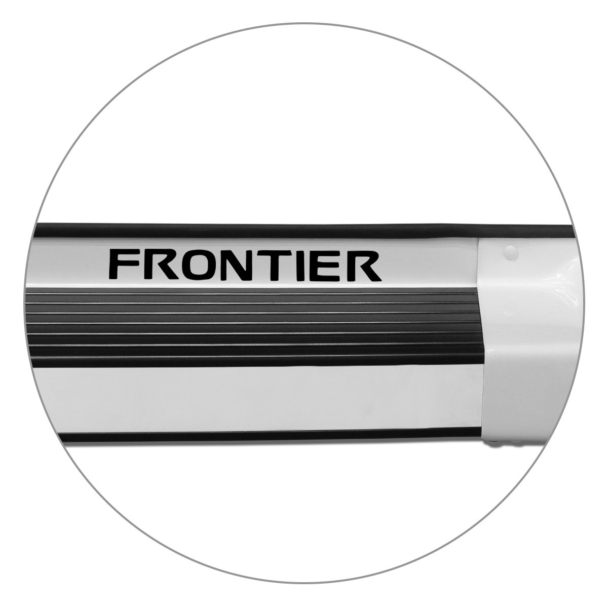 Estribo Lateral Frontier 2008 a 2016 Alumínio Branco Glacial Personalizado