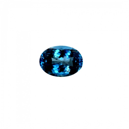 Pedra Lapidada London Blue Topázio Extra Oval 6 Milímetros X 8 Milímetros