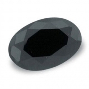 Pedra Ônix Negra Natural Facetada Oval 10X12 milímetros