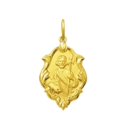 Pingente Medalha São Judas Tadeu em Ouro 18K Ornato Pequena K070