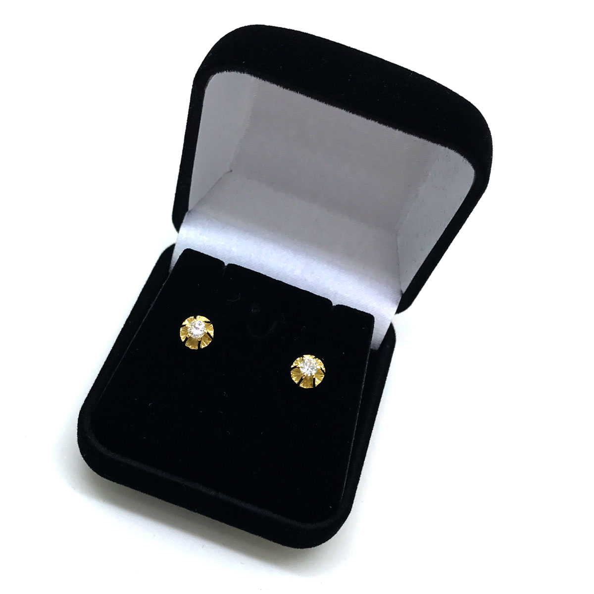 Brinco Diamantes Clássico 22 Pontos Ouro 18K 750 K580