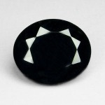 Pedra Ônix Negro Natural Facetada Oval 9mm X 11mm