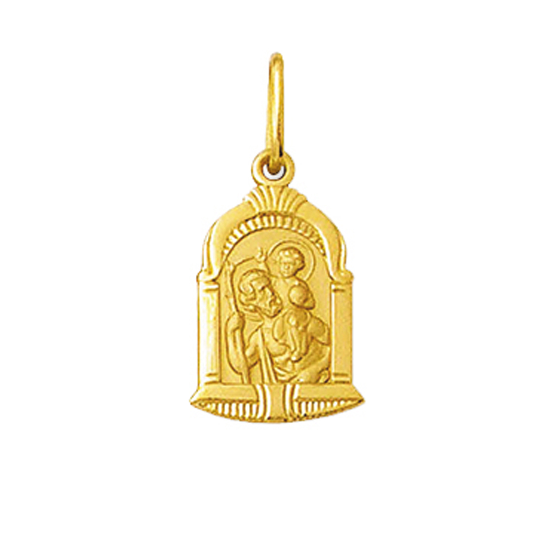 Pingente Capelinha São Cristovão em Ouro 18K 2,10cm K100