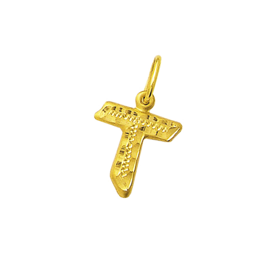Pingente Cruz de São Francisco Em Ouro 18k esculpida K050