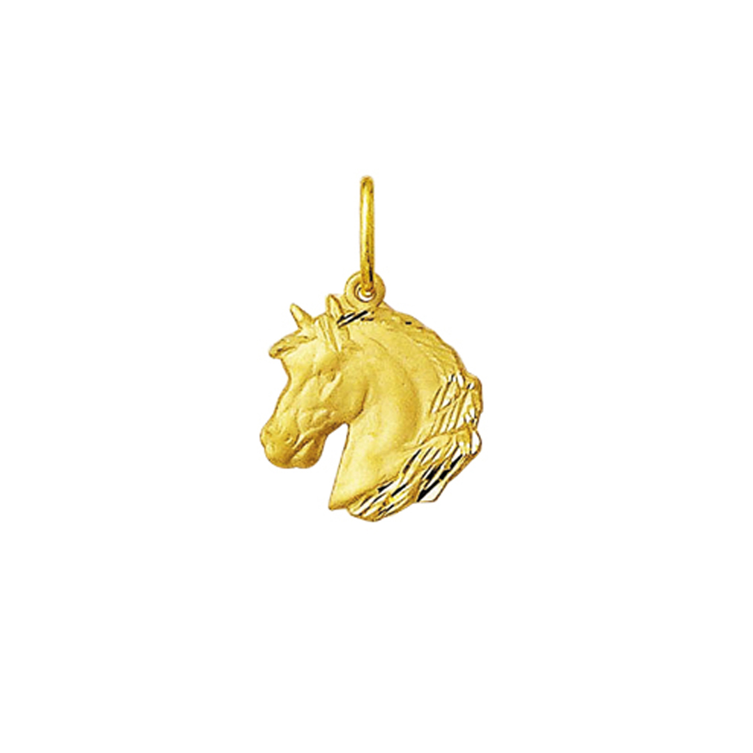 Pingente Ouro 18K Cabeça de Cavalo Médio K055