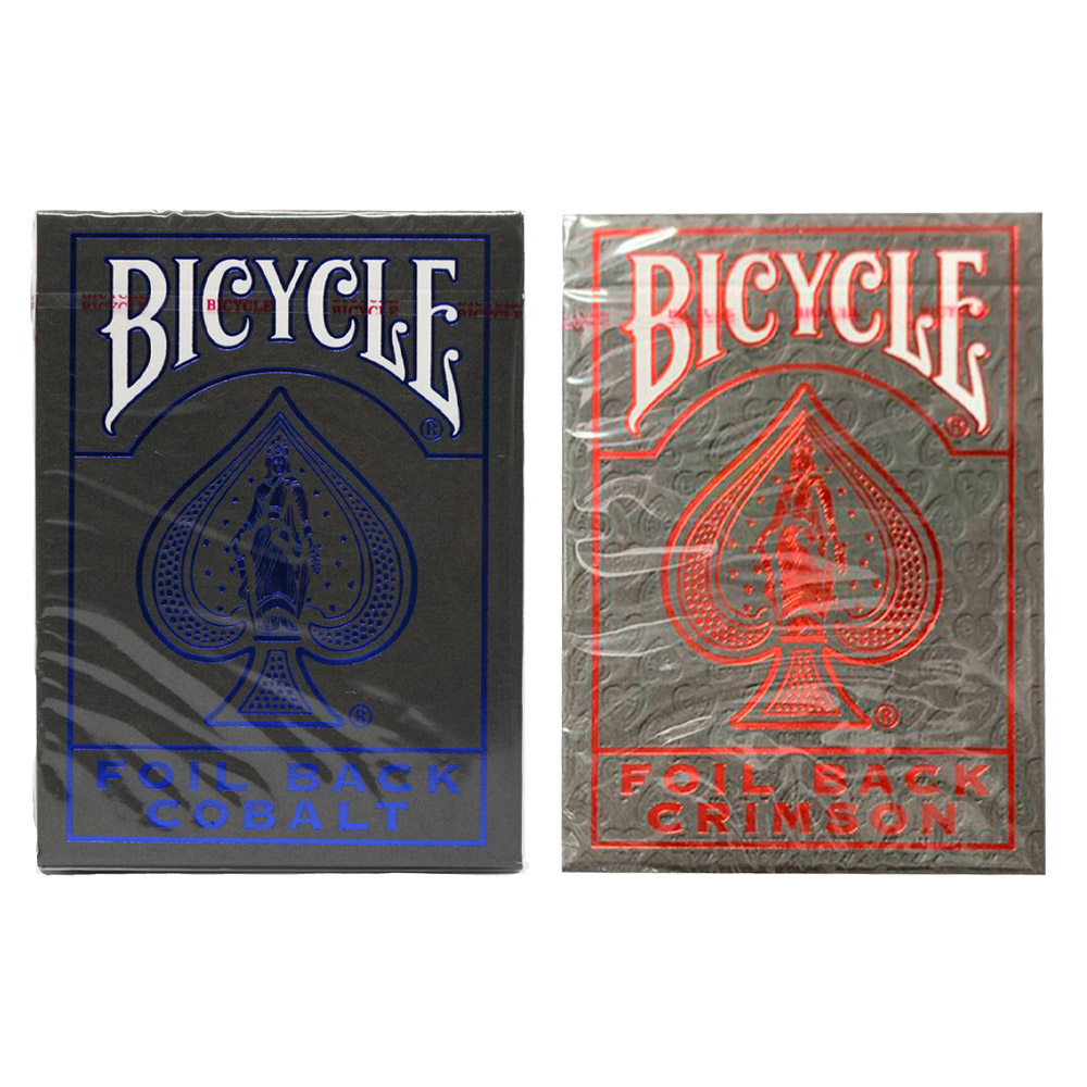 Baralho Bicycle MetalLuxe Cobalt e Crimson (Combo com 2 unidades )