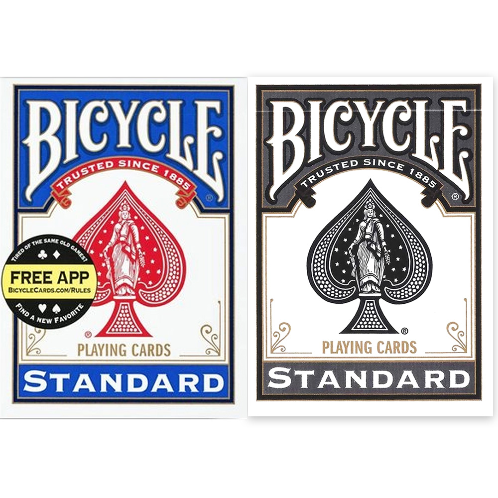 Baralho Bicycle Standard  Azul e Preto ( Kit com 2 Baralhos )