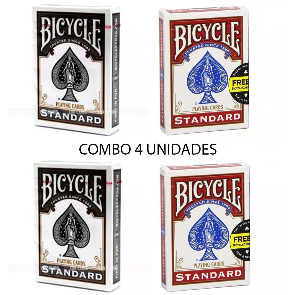 Baralho Bicycle Standard Black & Red (04 Decks)