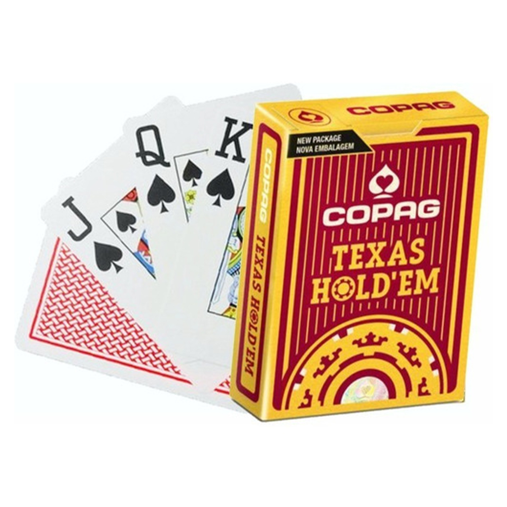 Baralho Copag de Poker  Texas Hold`Em Borgonha e Texas Hold'Em Preto ( Kit com 12 Baralhos )