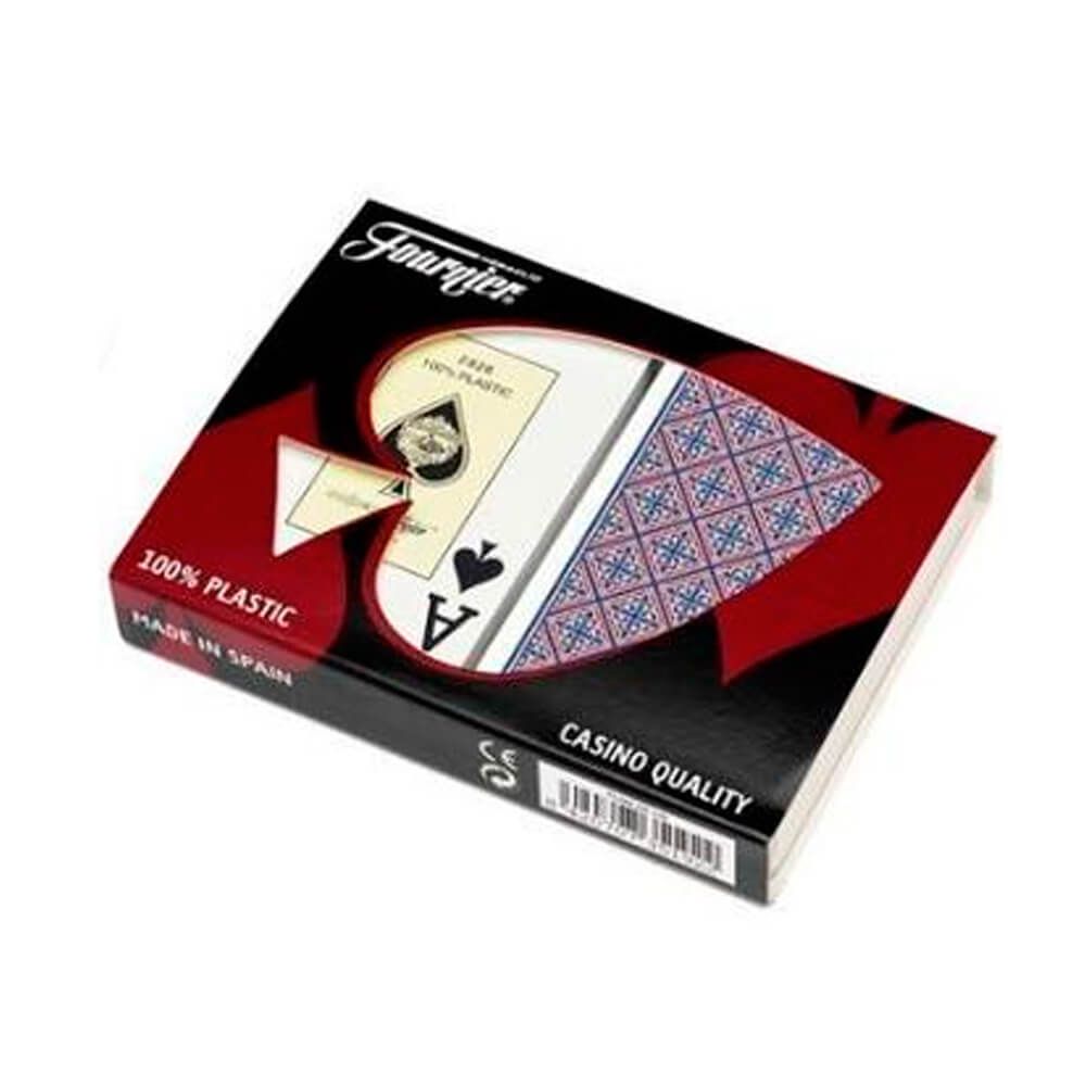 Fournier Poker Gold Edition World Poker Tour Plástico Baralho Deck Jumbo Vermelho