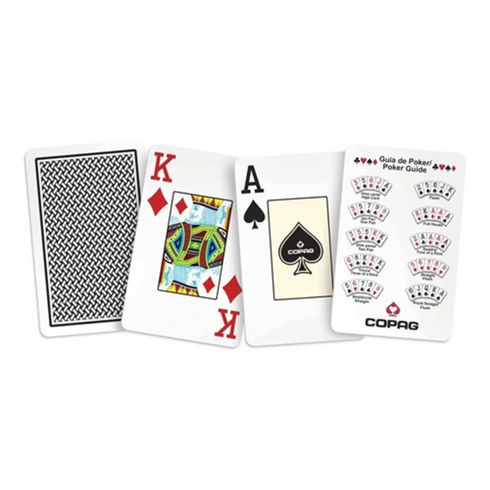 Kit de Poker Iniciante (Par de Balhos Texas Hold'em Copag + Ficha de Poquer Bicycle)