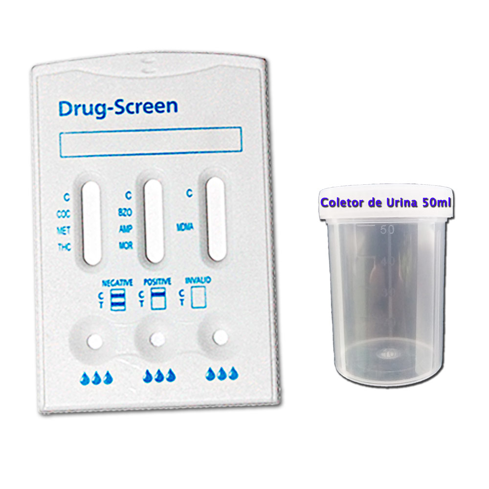 05 Kits Para Testes De 7 Substâncias  - Loja Saúde - Testes Para COVID-19 e Drogas, Máscaras e Suplementos