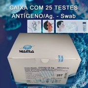 Teste Rápido COVID-19 Antígeno Ag - Wama - Caixa com 25 testes