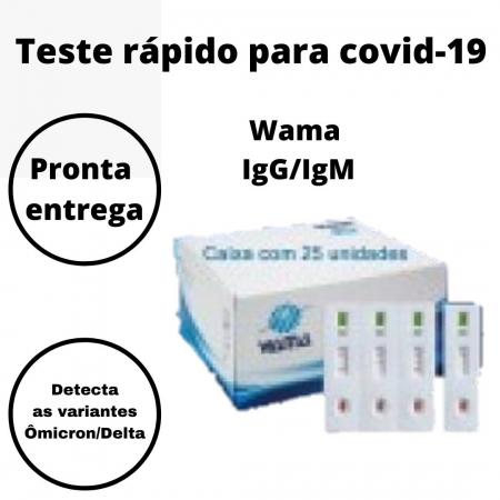 Teste Rápido COVID-19 IgM/IgG Wama - Caixa com 25 unidades