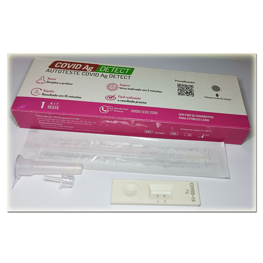 Autoteste Antígeno Coronavírus Covid-19 Nasal Eco - Loja Saúde - Testes Para COVID-19 e Drogas, Máscaras e Suplementos
