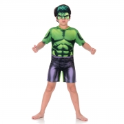 Fantasia Hulk Infantil Curto - Cosplay Marvel Original - Abrakadabra