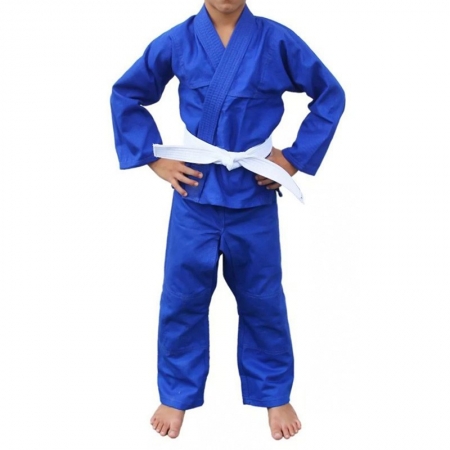 Kimono Reforçado Adulto e Infantil Azul ou Branco - Brim Pesado - Kiu-Jitsu - Judô - Karatê