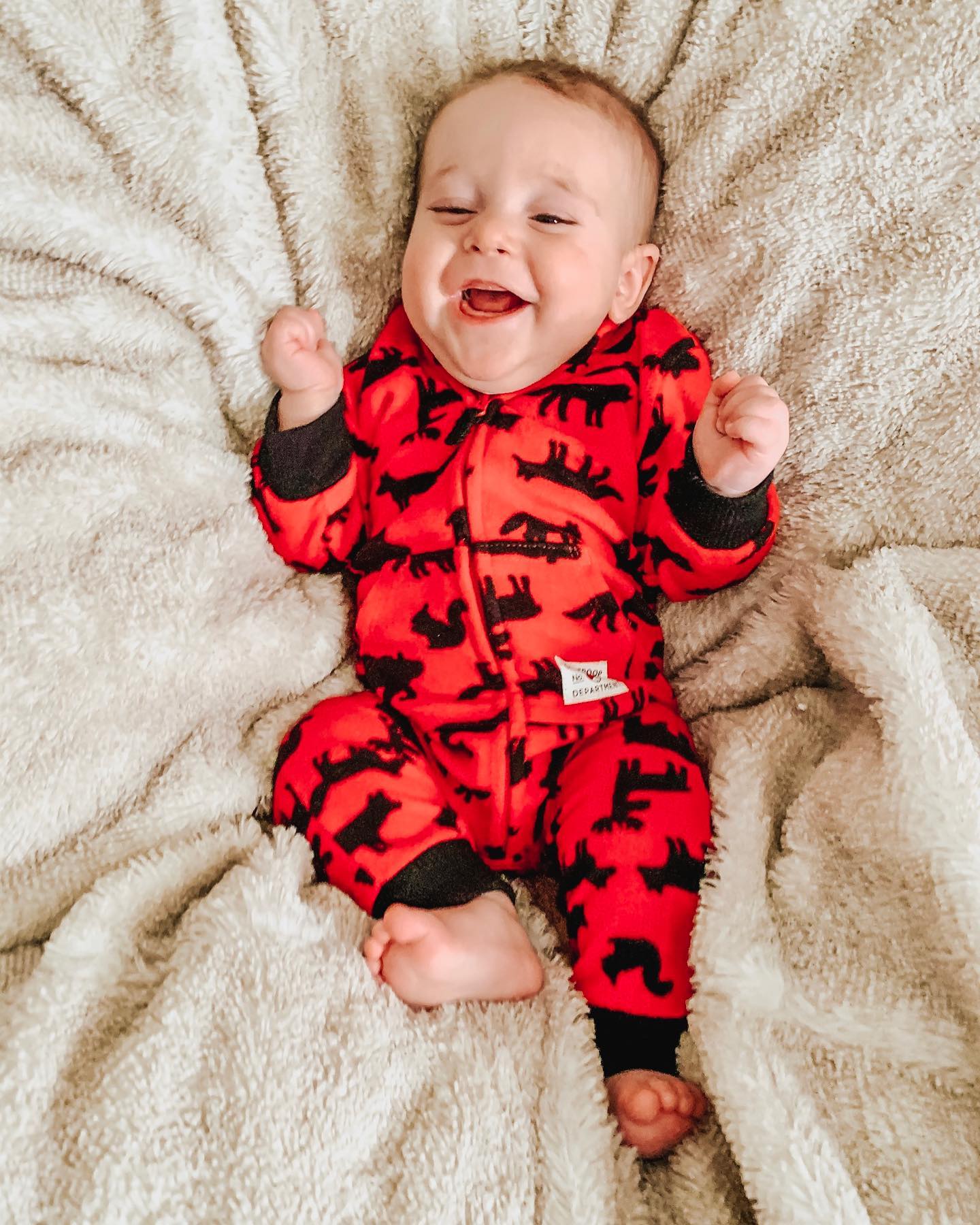 Carters Pijama Fleece - Animais vermelho e preto