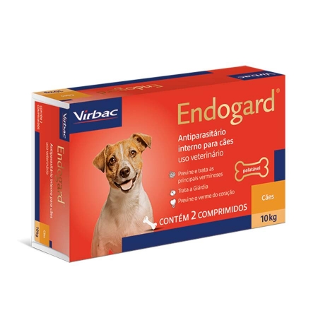 Vermifugo 10kg Endogard caixa com 6 comprimidos