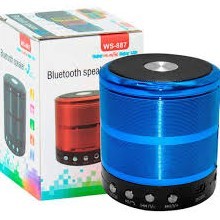 Mini Caixa de Som Portátil Bluetooth Azul WS-887