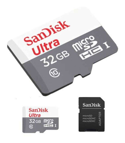 Cartão Memória Sandisk Ultra 32gb 100mb/s Classe 10 com Adaptador