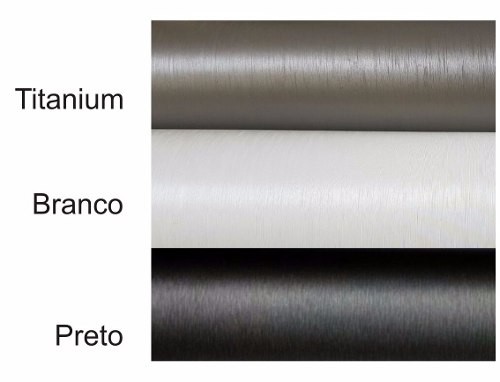 Adesivo Aço Escovado Preto e Titanium - 50 x 122 cm