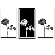 Adesivo Decorativo para Parede - Flores - Rosa Monocromática Ref. 02