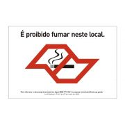Adesivos Sinalização Proibido Fumar 20x30 Cm - kit com 5 unidades