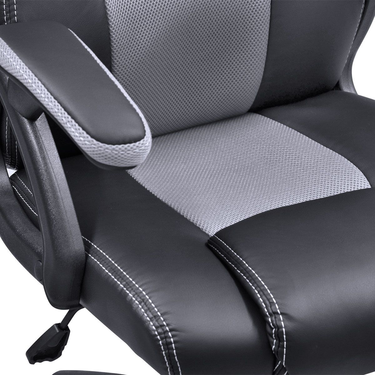 Cadeira Gamer Mad Racer V6 Cinza/preto Elevação A Gás