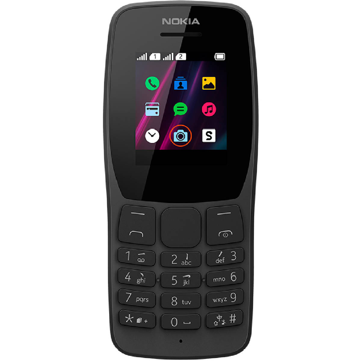 Celular Nokia 110 Radio FM Leitor MP3 Integrado Camera VGA e 4 Jogos NK006 Preto