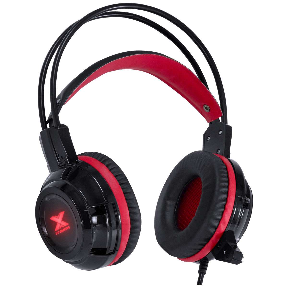 Headset VX Gaming Taranis V2 P2 com Microfone - Preto e Vermelho