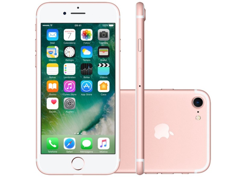 iPhone Apple 7 Rose Gold 128gb Tela 4,7 Câm.12Mp  lacrado
