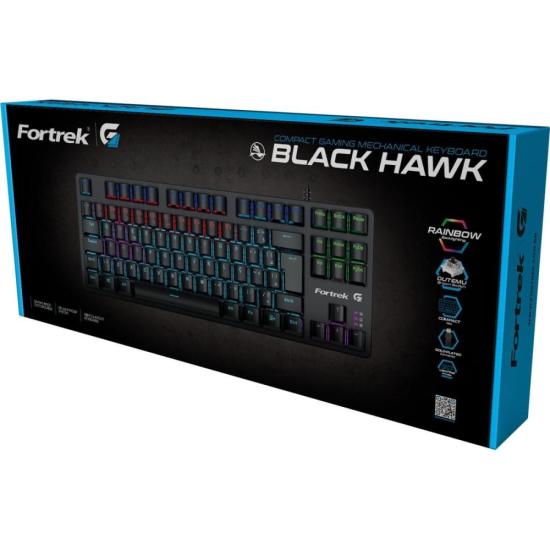 Teclado Gamer Mecanico BLACK HAWK Compact Fortrek