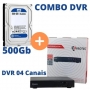 COMBO - DVR 4 CANAIS HIBRIDO JL PROTEC + HD 500GB SATA WESTERN DIGITAL