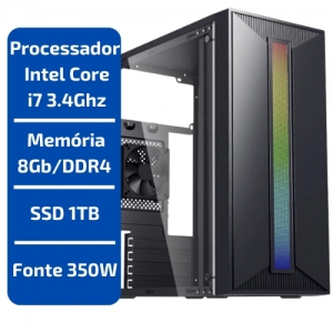CPU - INTEL CORE i7 3.4GHZ 6ª GER /MEMÓRIA 8GB/DDR4 /SSD 1TB /FONTE 350W