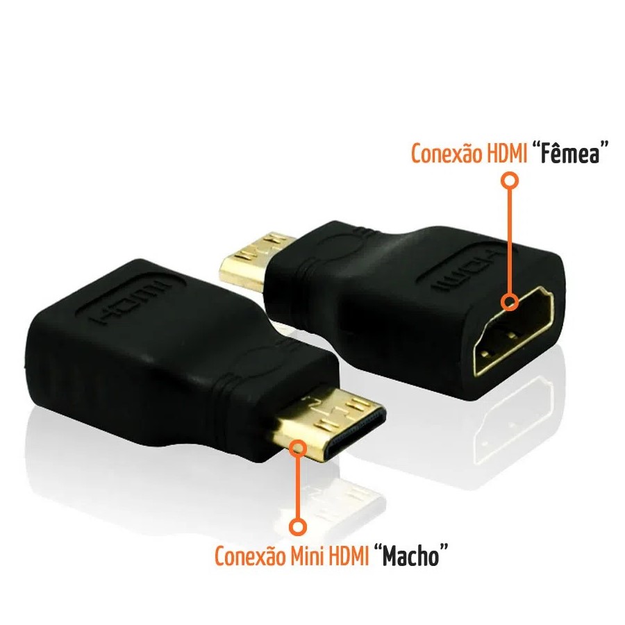 CONECTOR HDMI FEMEA PARA MINI HDMI MACHO CN-30 TSA