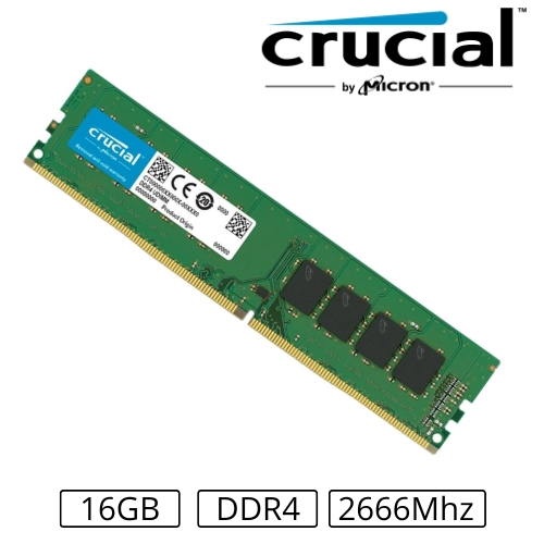 MEMORIA 16GB/DDR4 2666MHZ CL-19 PC4-21300 CRUCIAL