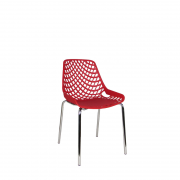Cadeira base Fixa Cromada Beau Design plástica PP