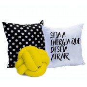 Kit Almofadas Energia 3 peças - Amarelo