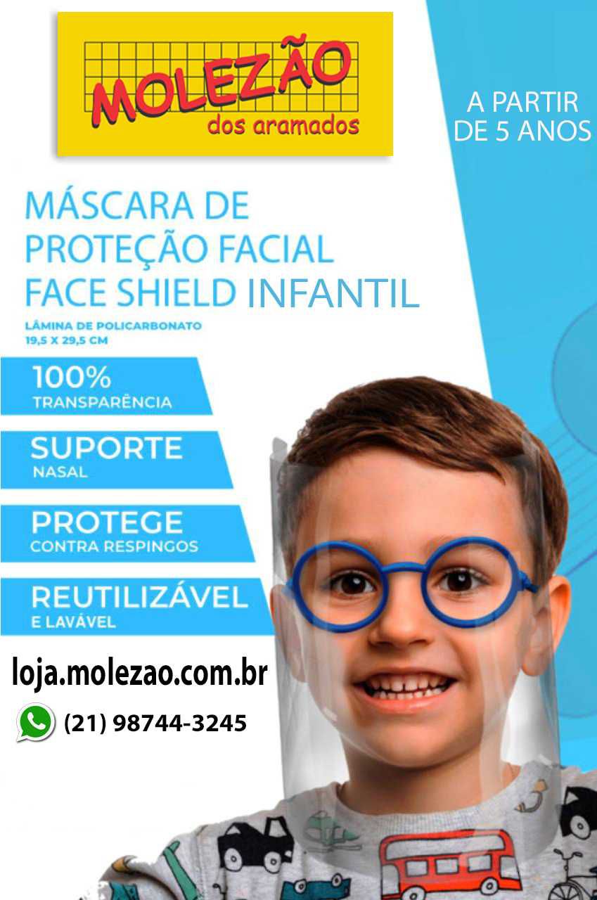 Máscara de proteção facial infantil  azul (uni)