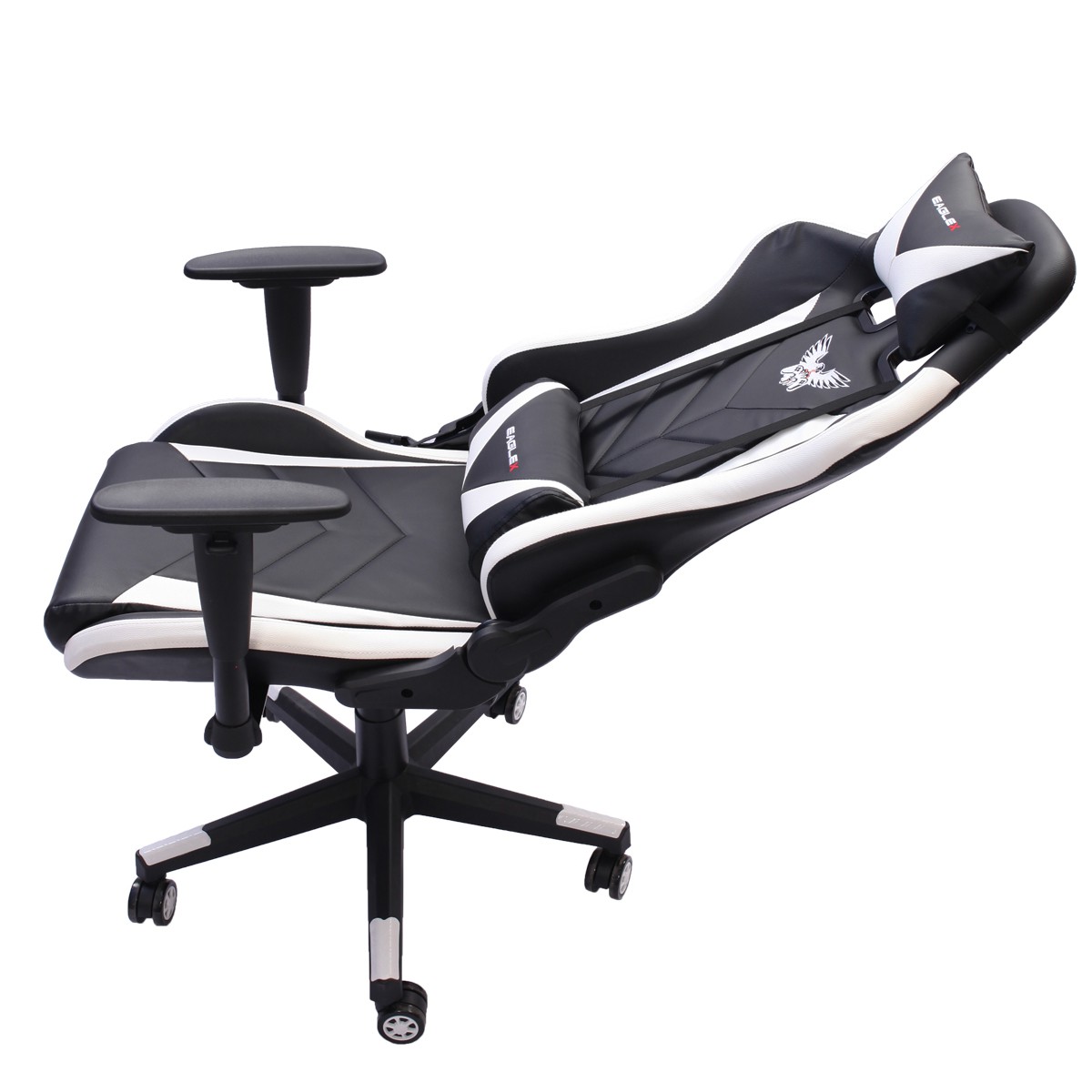 Cadeira Gamer EagleX Pro Giratória com Ajuste de Altura, Reclinável e Braços Ajustáveis Branca