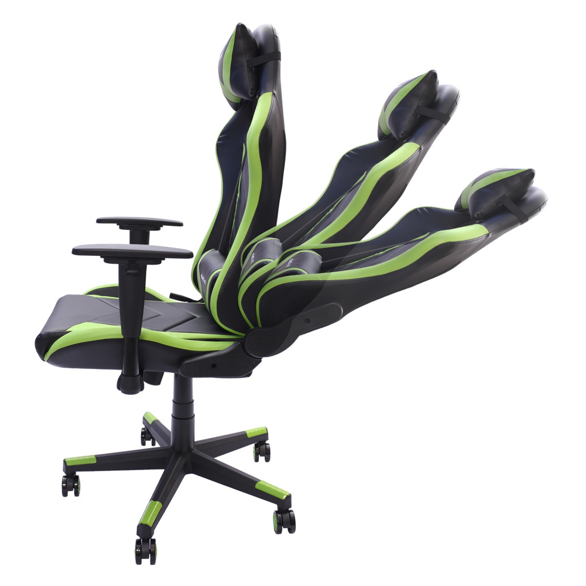 Cadeira Gamer EagleX Pro Giratória com Ajuste de Altura, Reclinável e Braços Ajustáveis Verde