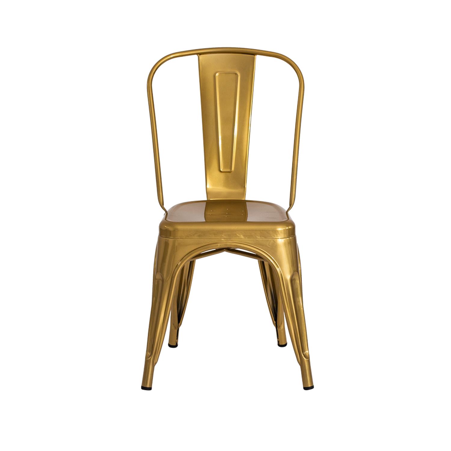 Cadeira Tolix Iron Design Dourada